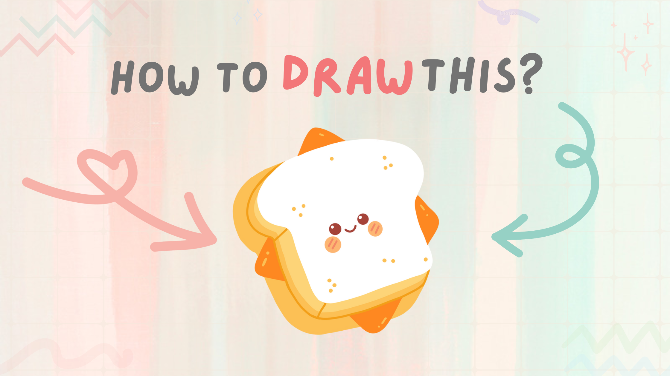 How to draw this cute cheese sandwich using Procreate