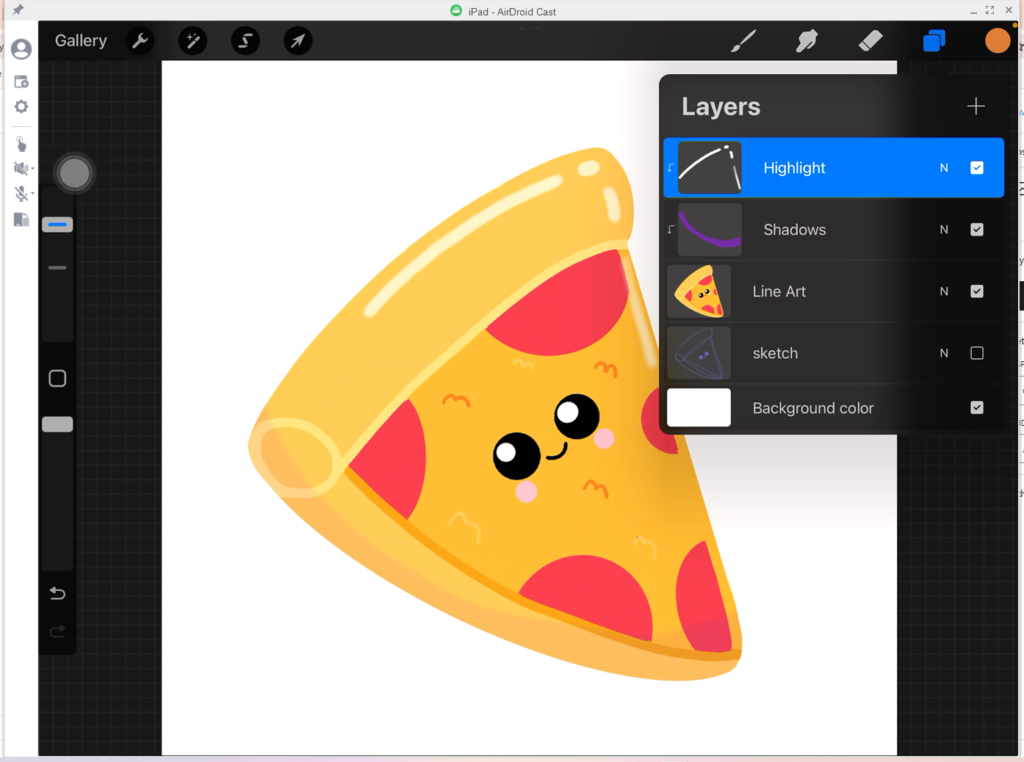 how to draw a cute pizza step-by-step tutorial